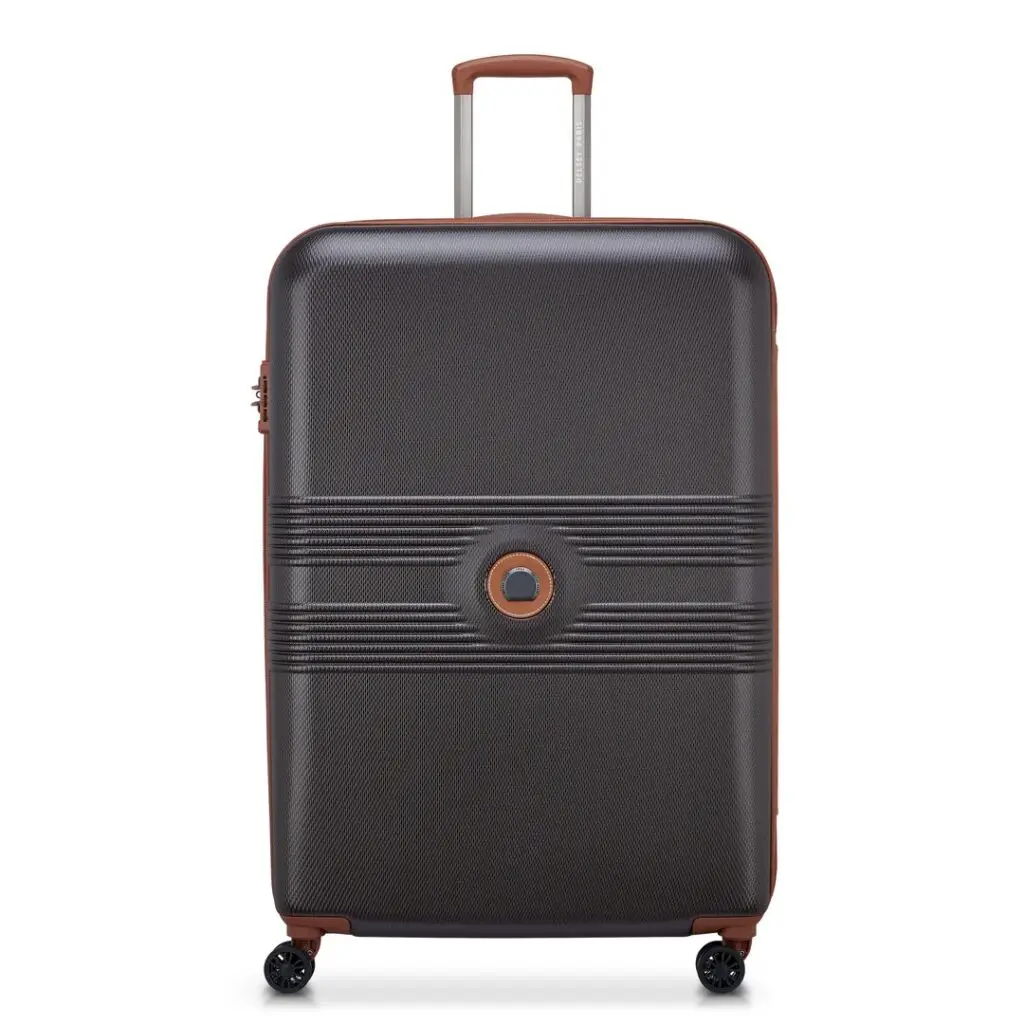 Delsey Flanerie SE 82cm Chocolate expandable polycarbonate XL check-in suitcase